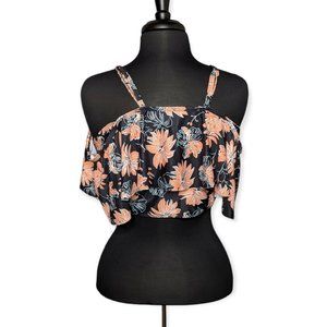 Floral Swimsuit Top w/ Removeable Straps Size XXL